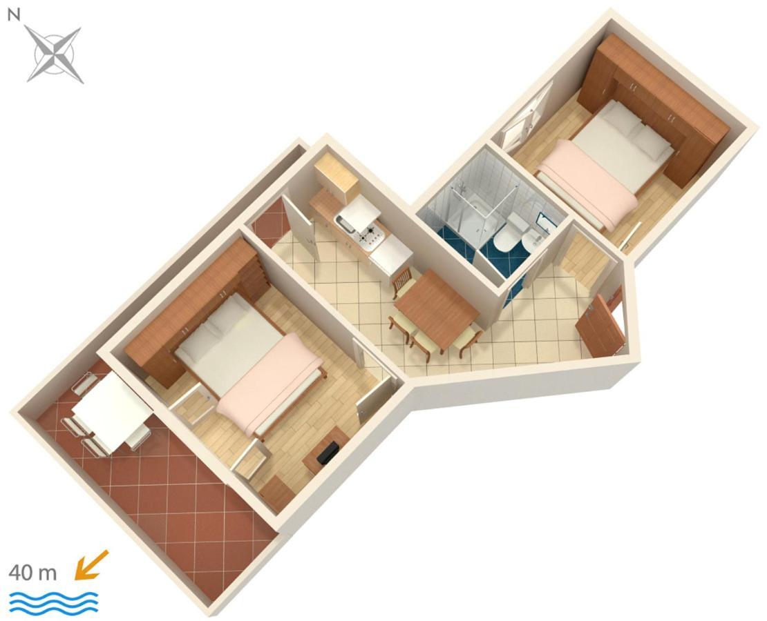 Apartments By The Sea Igrane, Makarska - 310 外观 照片